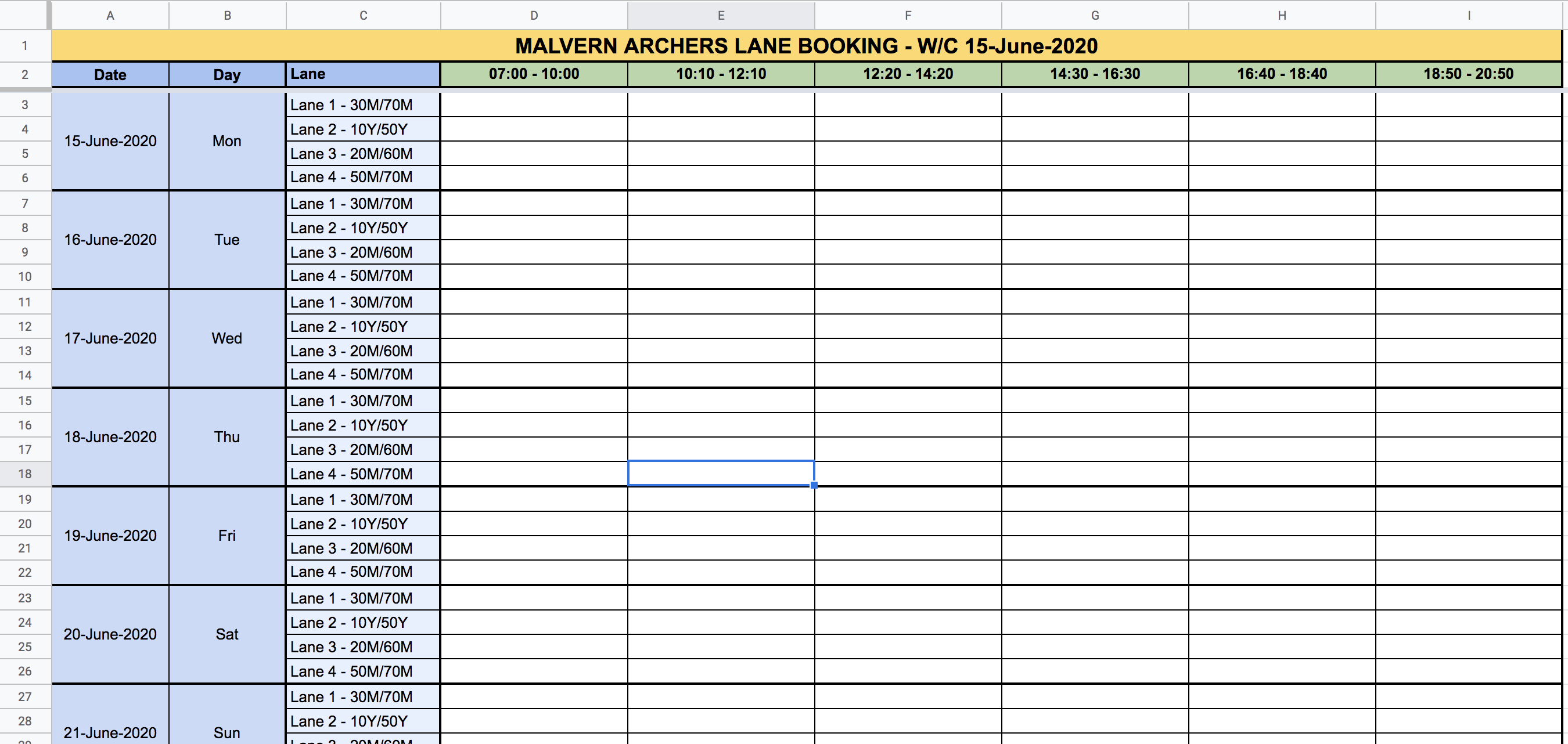 New MA Booking System